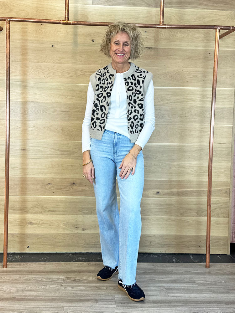 Rino & Pelle Elona Short Waistcoat Desert Leopard