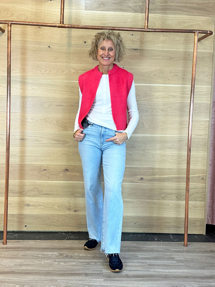 Rino & Pelle Elona Short Waistcoat Pink Punch