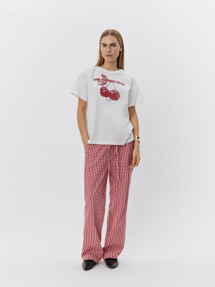 Sofie Schnoor Cherry T-Shirt White &amp; Red