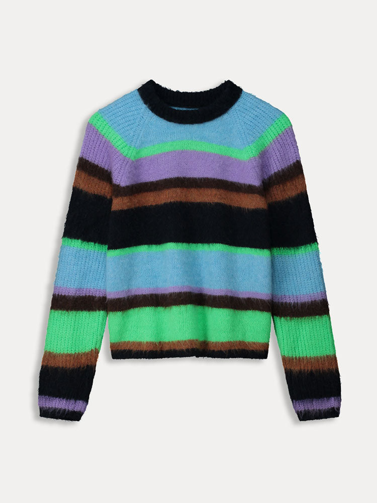 Pom Jumper Brushed Stripes