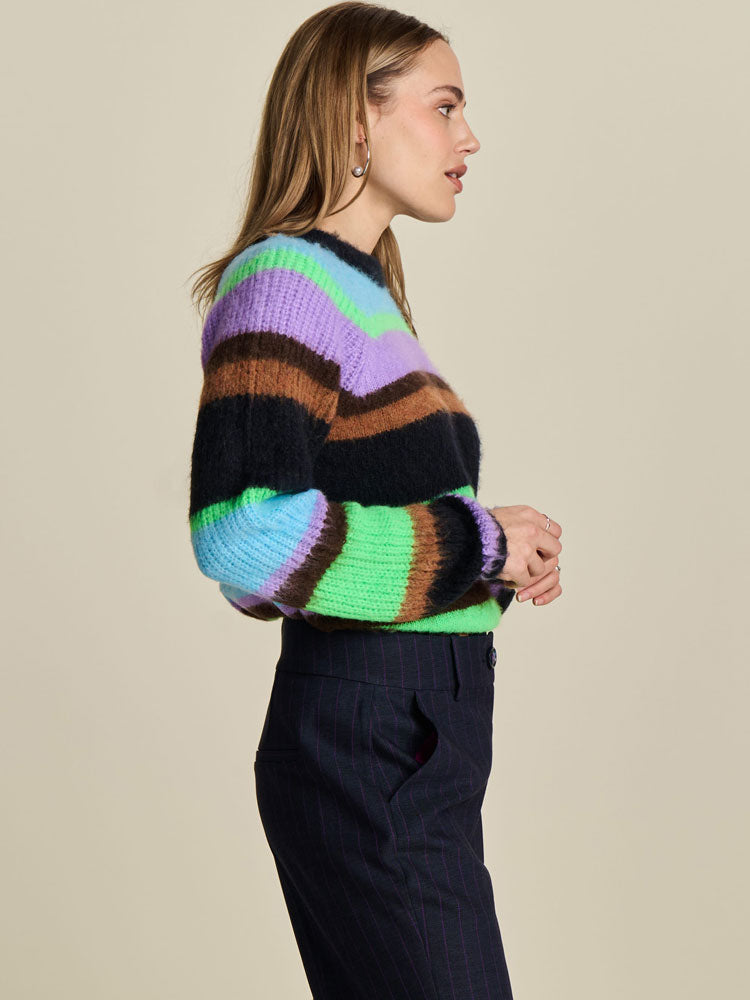 Pom Jumper Brushed Stripes