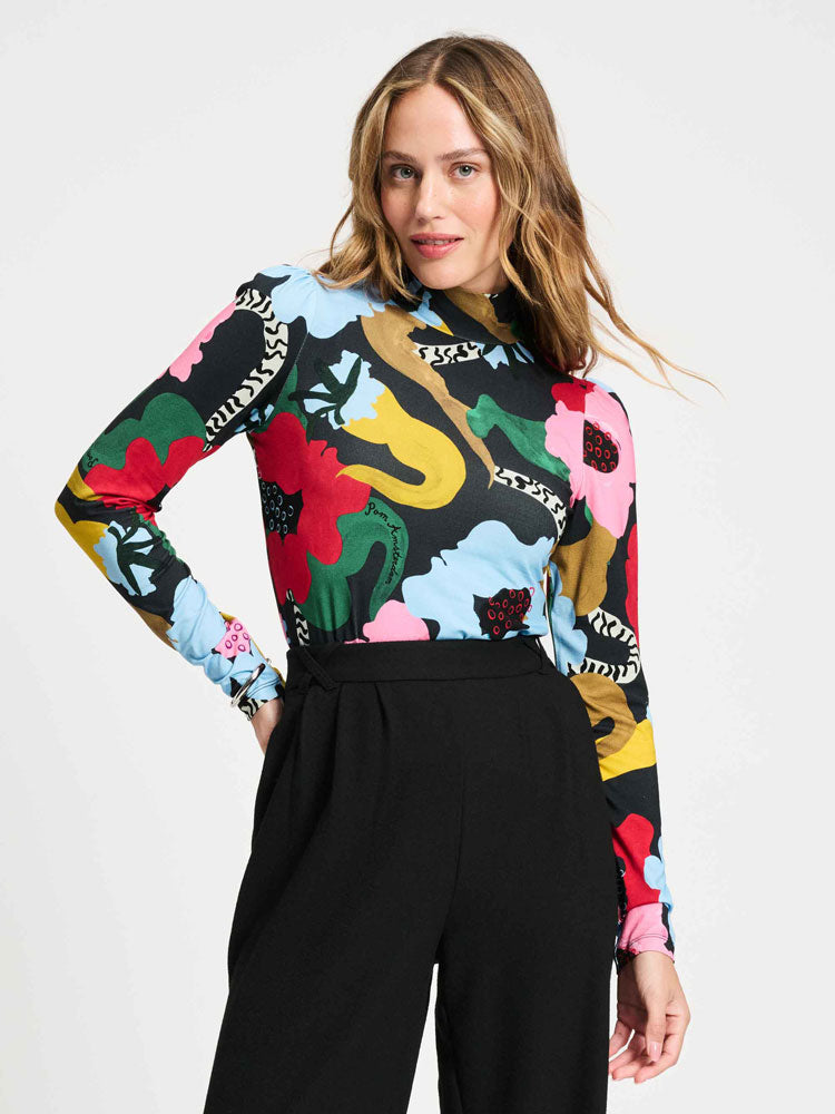 Pom Turtleneck Autumn Garden
