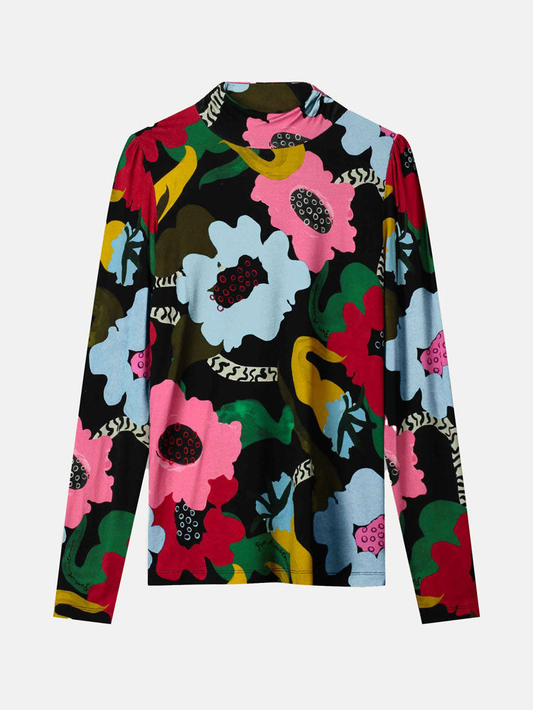 Pom Turtleneck Autumn Garden