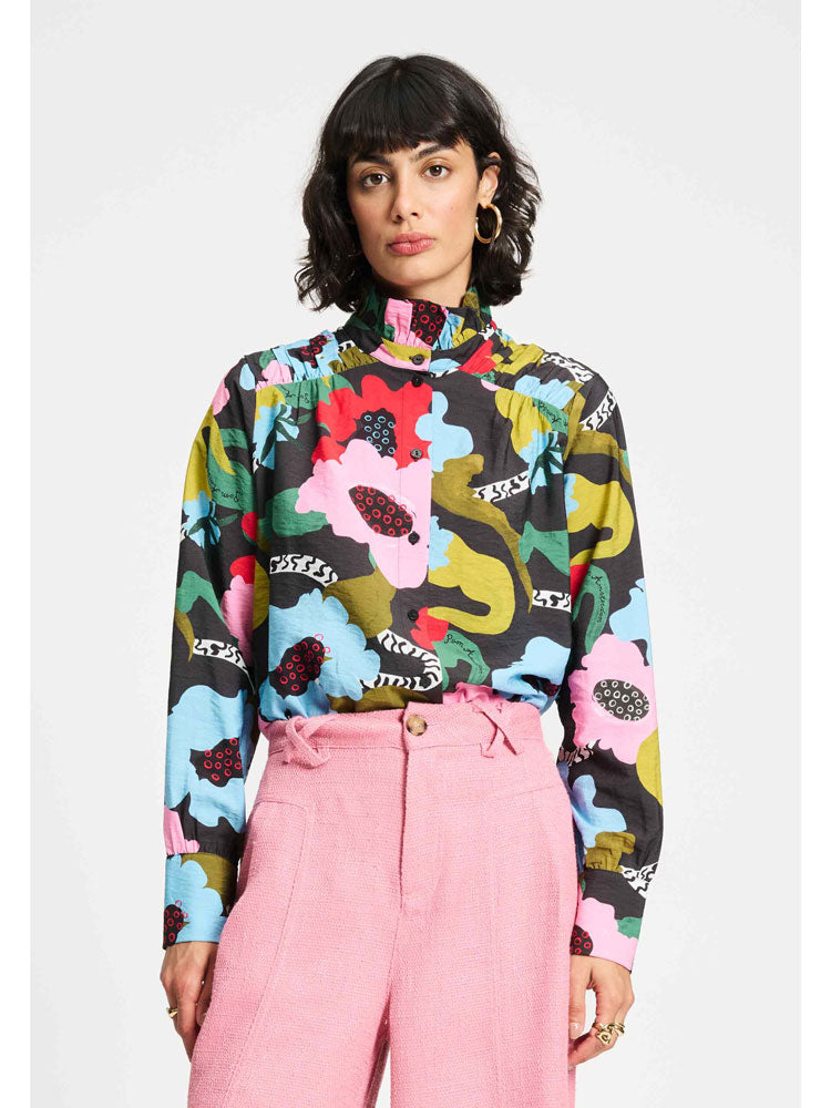 Pom Blouse Autumn Garden