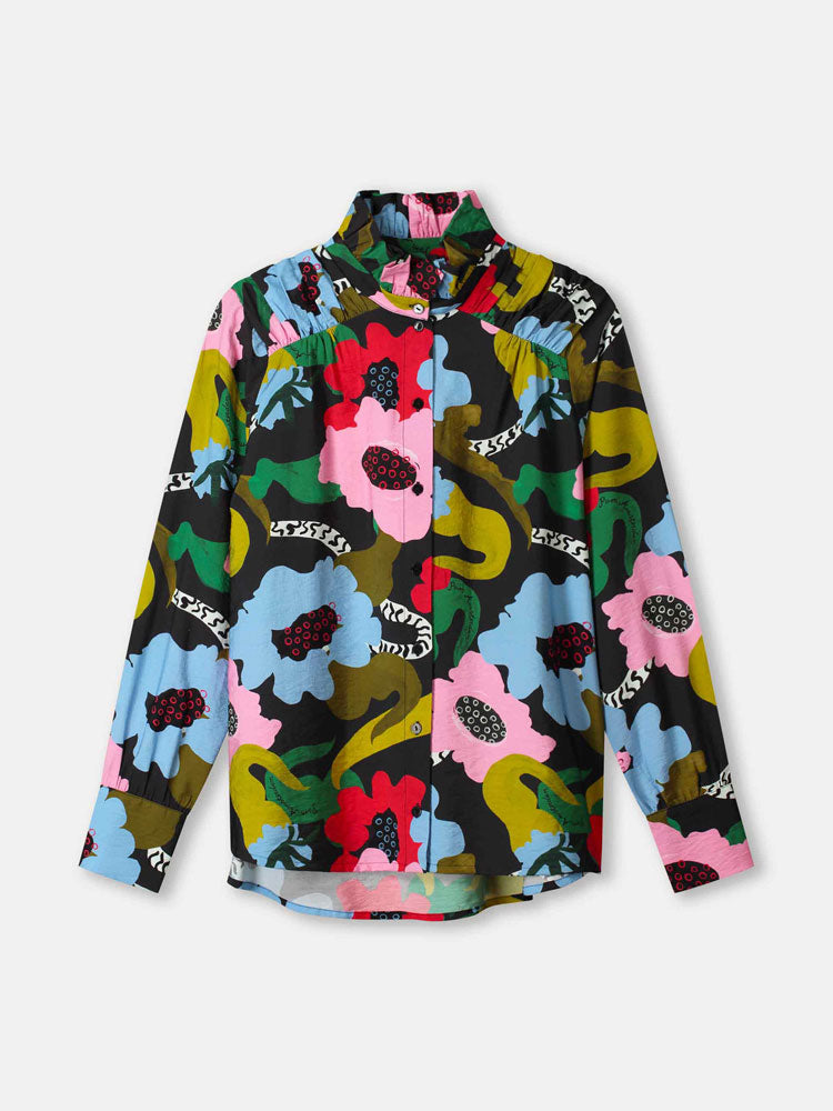 Pom Blouse Autumn Garden
