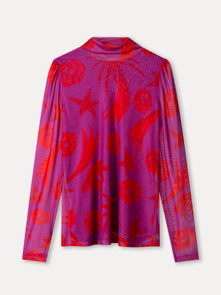 Pom Turtleneck Splashing Fireworks