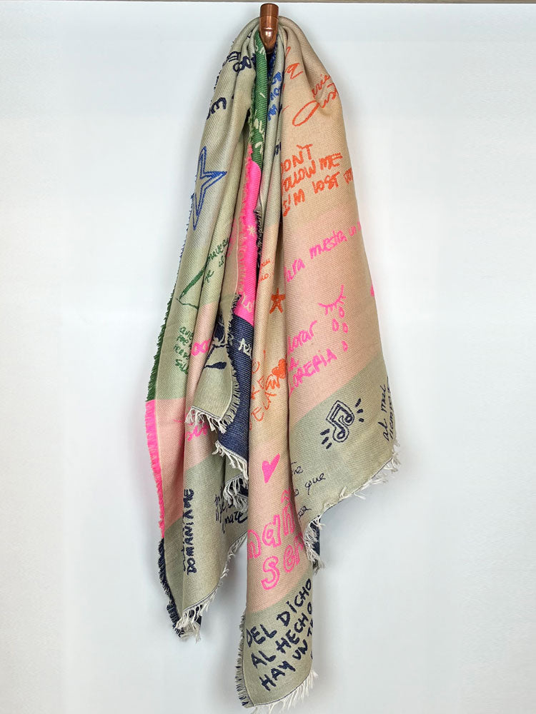 Vilagallo Scarf Pink &amp; Orange