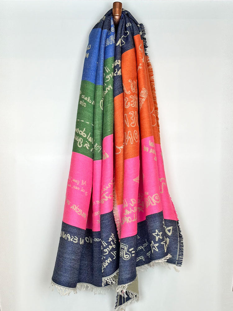 Vilagallo Scarf Pink &amp; Orange