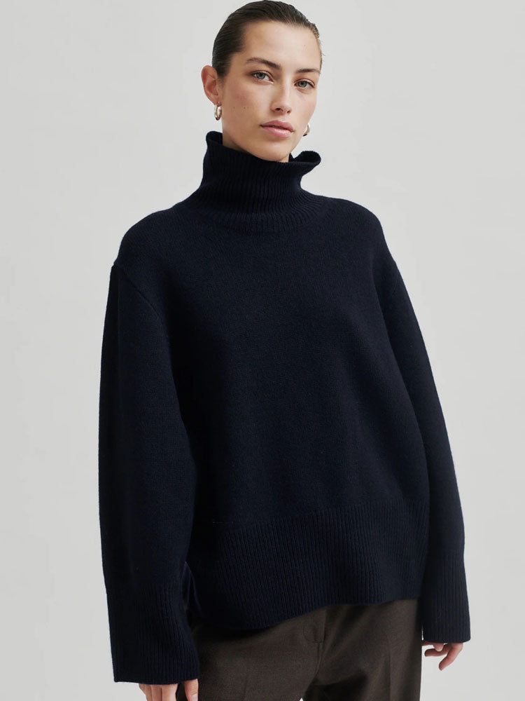 Second Female Alpha Turtleneck Jumper Night Sky