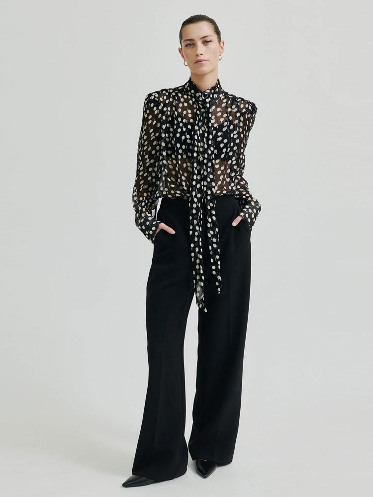 Second Female Fique Straight Trousers Black