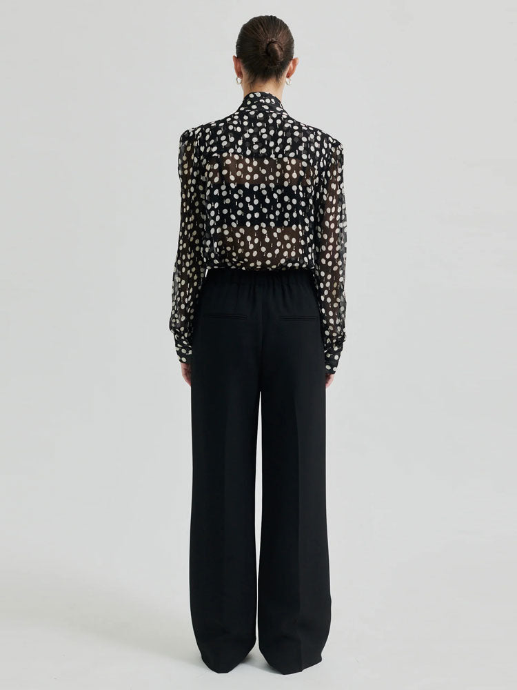 Second Female Fique Straight Trousers Black