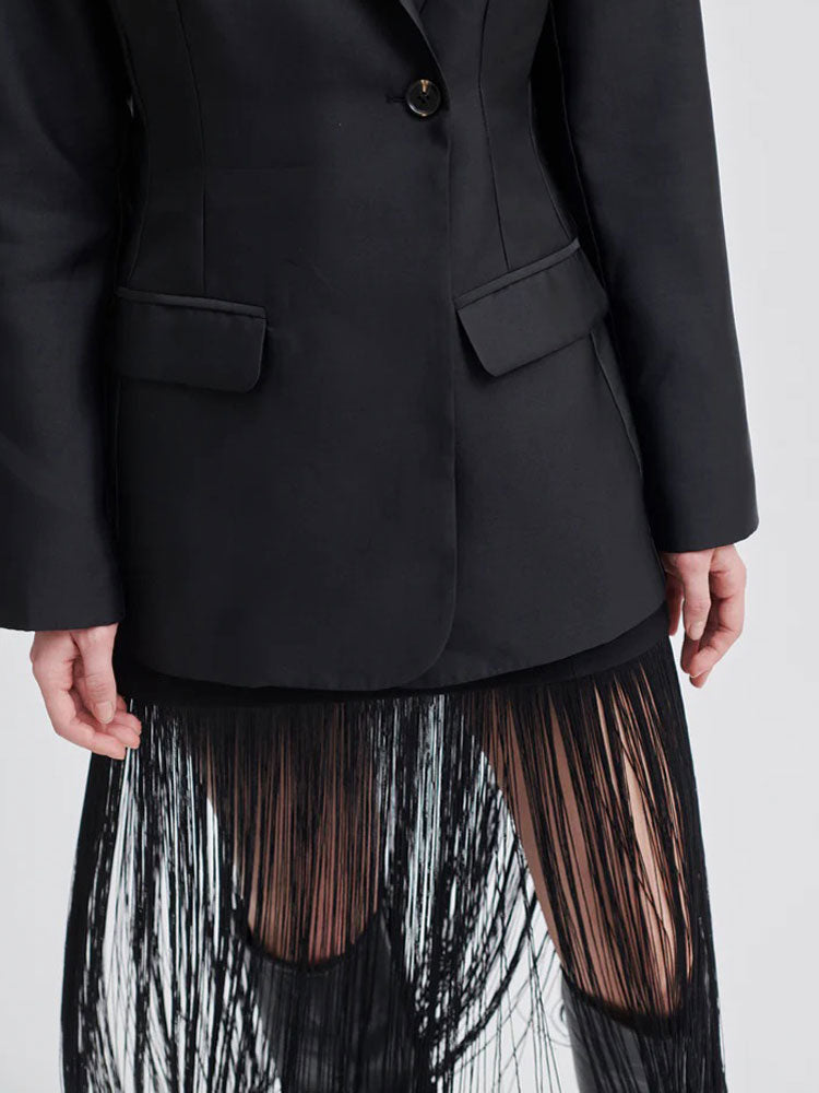 Second Female Fringe Skirt Black