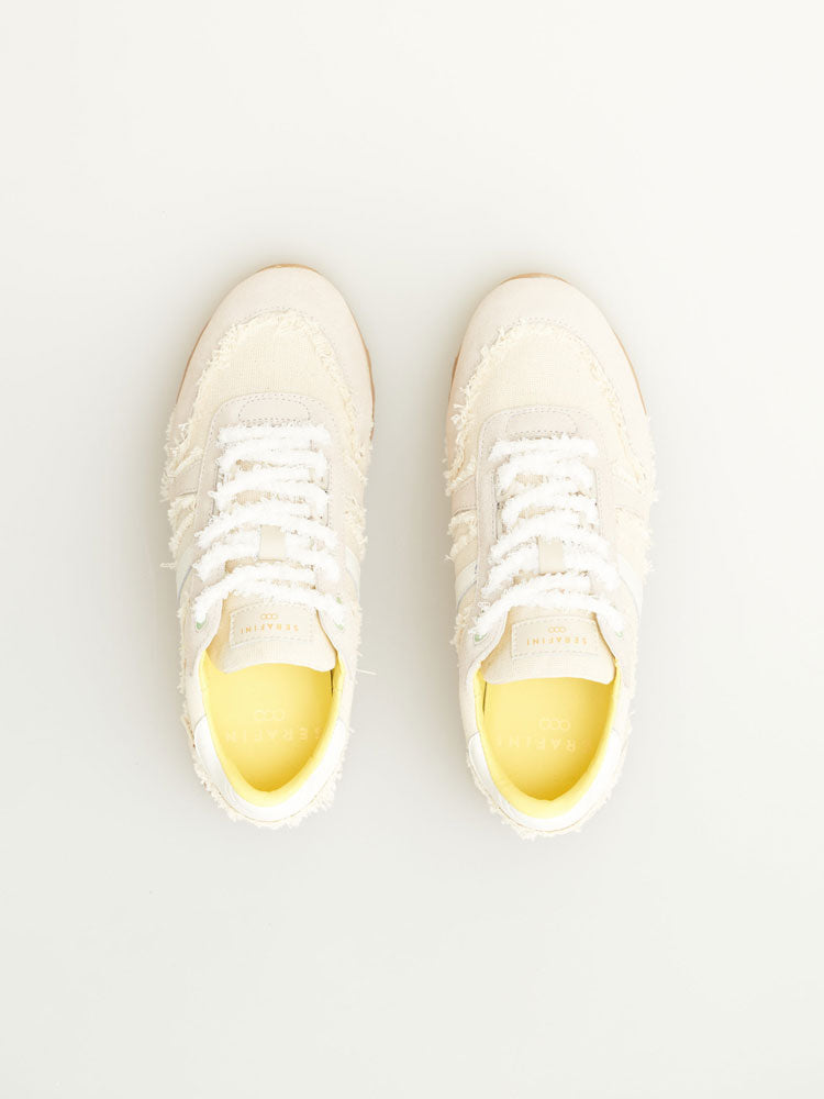 Serafini Bella Trainers Milk, White &amp; Yellow