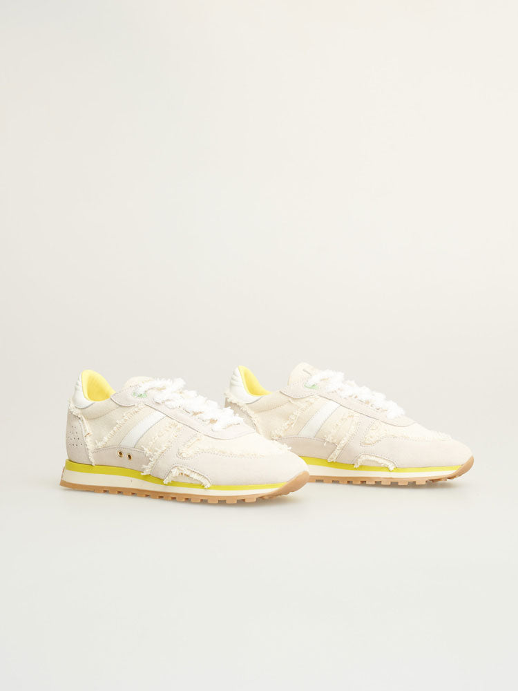 Serafini Bella Trainers Milk, White &amp; Yellow