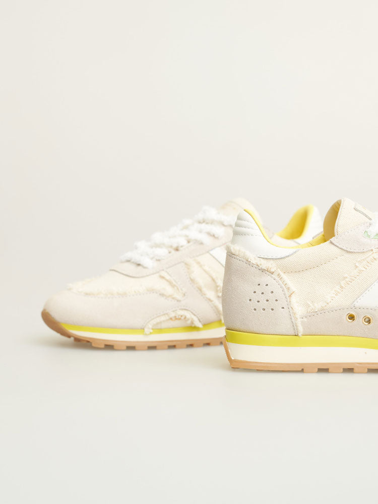 Serafini Bella Trainers Milk, White &amp; Yellow