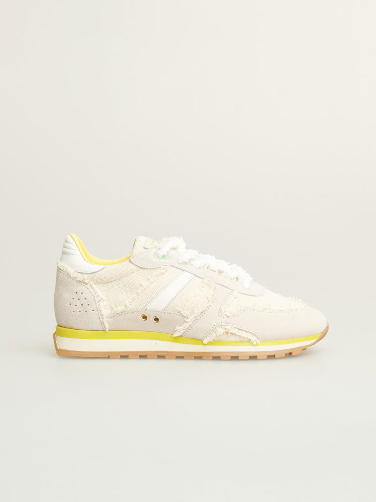 Serafini Bella Trainers Milk, White &amp; Yellow