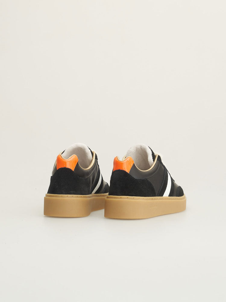 Serafini Court Trainers Black, Grey &amp; Orange