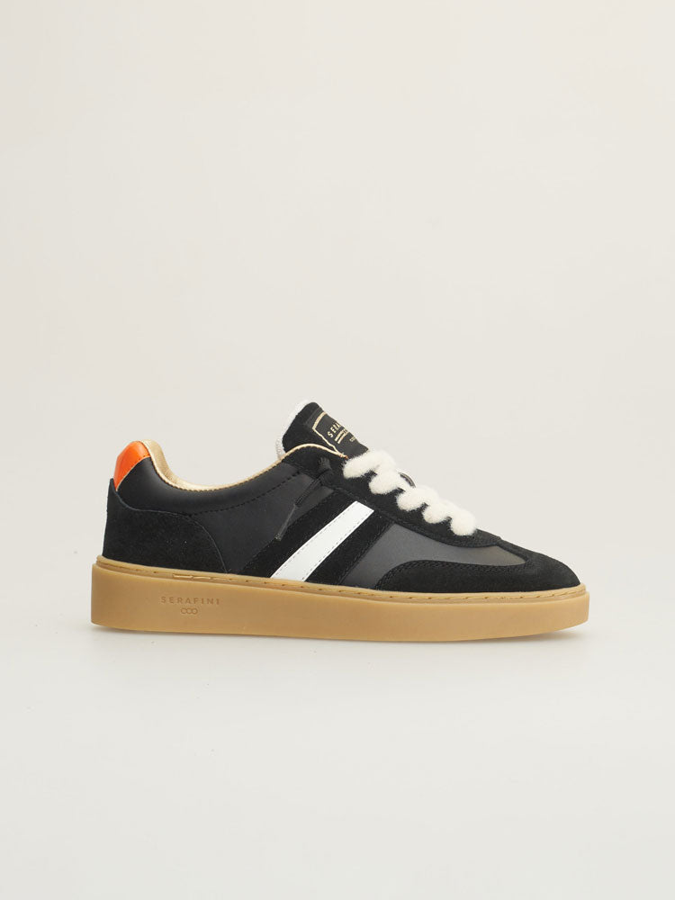 Serafini Court Trainers Black, Grey &amp; Orange