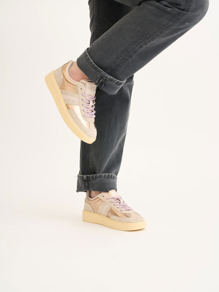 Serafini Court Trainers Light Bronze, Taupe &amp; Pink