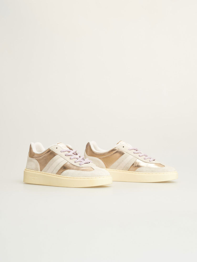 Serafini Court Trainers Light Bronze, Taupe &amp; Pink