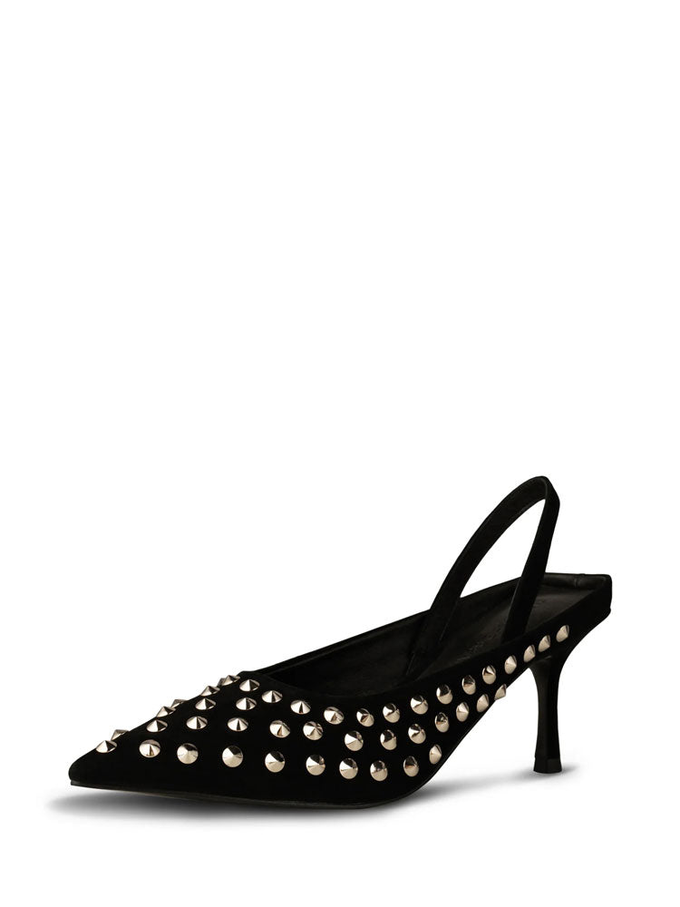 Shoe The Bear Sophie Stud Slingbacks Black