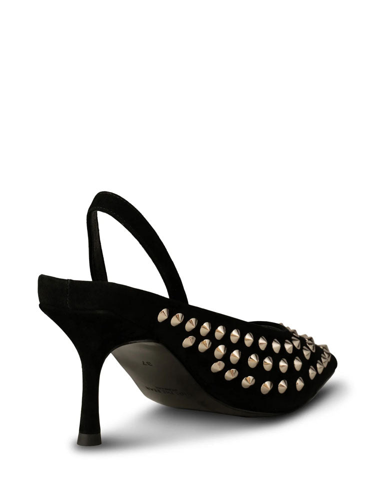 Shoe The Bear Sophie Stud Slingbacks Black