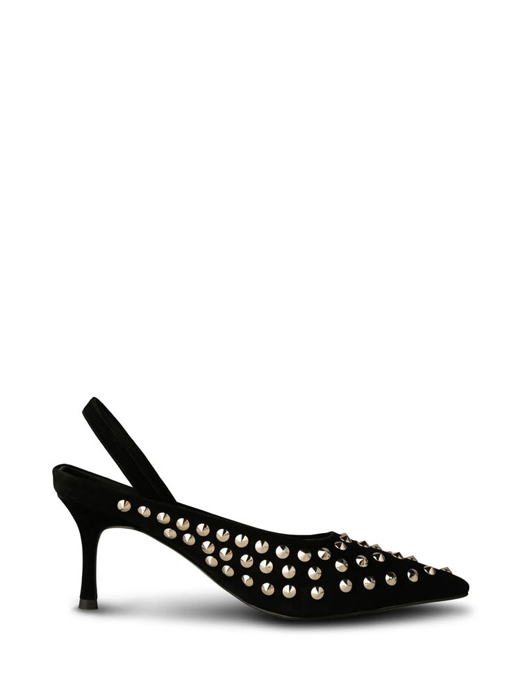 Shoe The Bear Sophie Stud Slingbacks Black