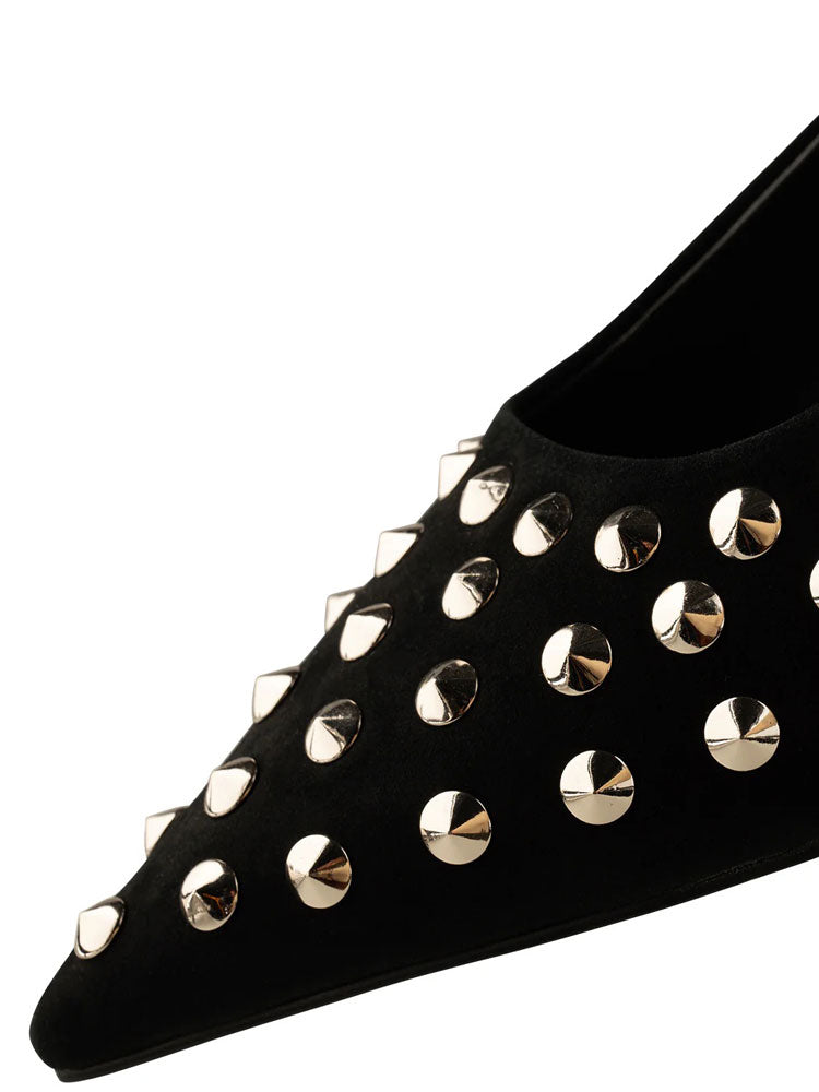 Shoe The Bear Sophie Stud Slingbacks Black