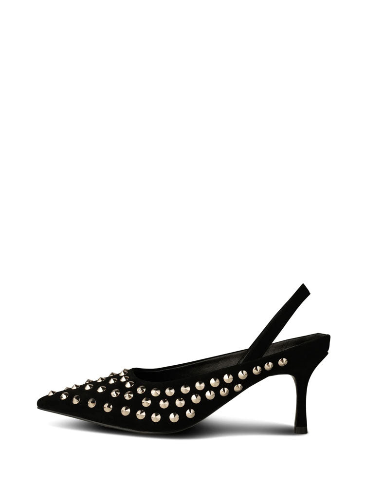 Shoe The Bear Sophie Stud Slingbacks Black