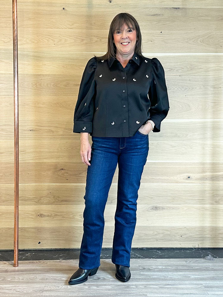 Soaked in Luxury SLSelda Chiba Shirt Black