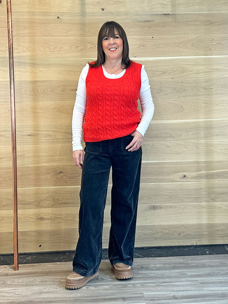 Soaked in Luxury SLVespera Vest Red