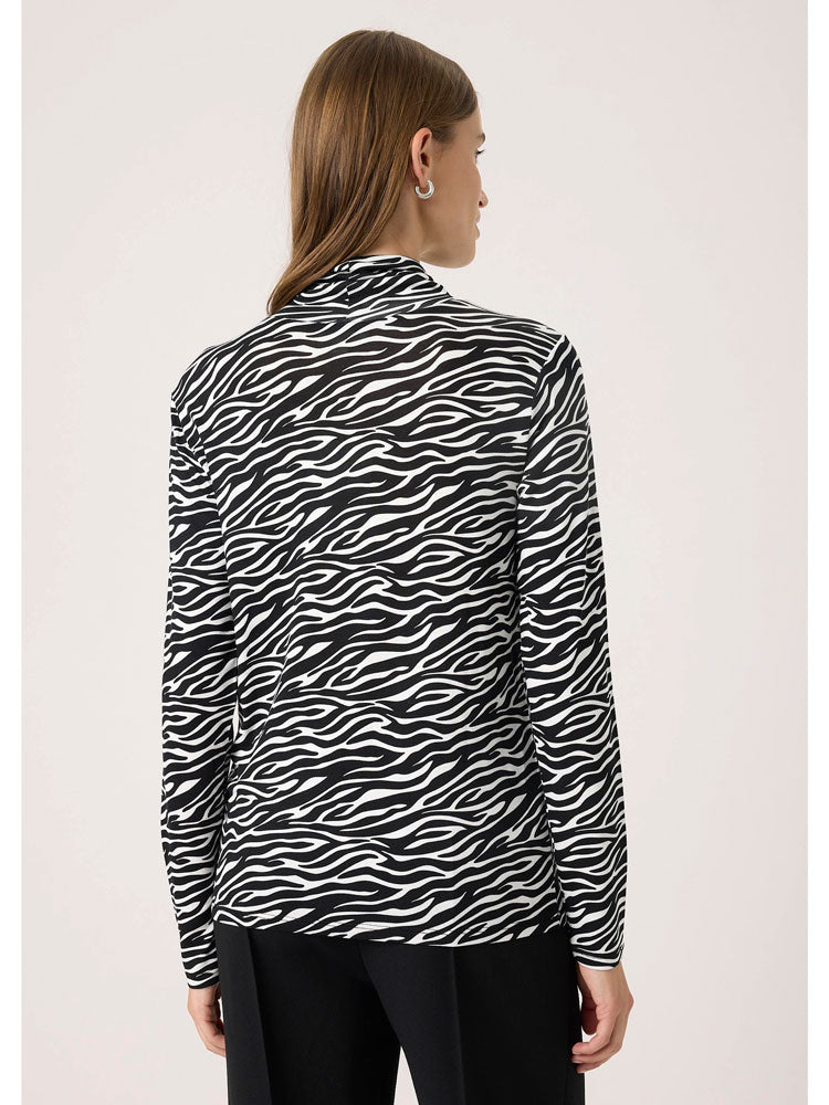 Soaked in Luxury SLHanadi Printed Roll Neck Black
