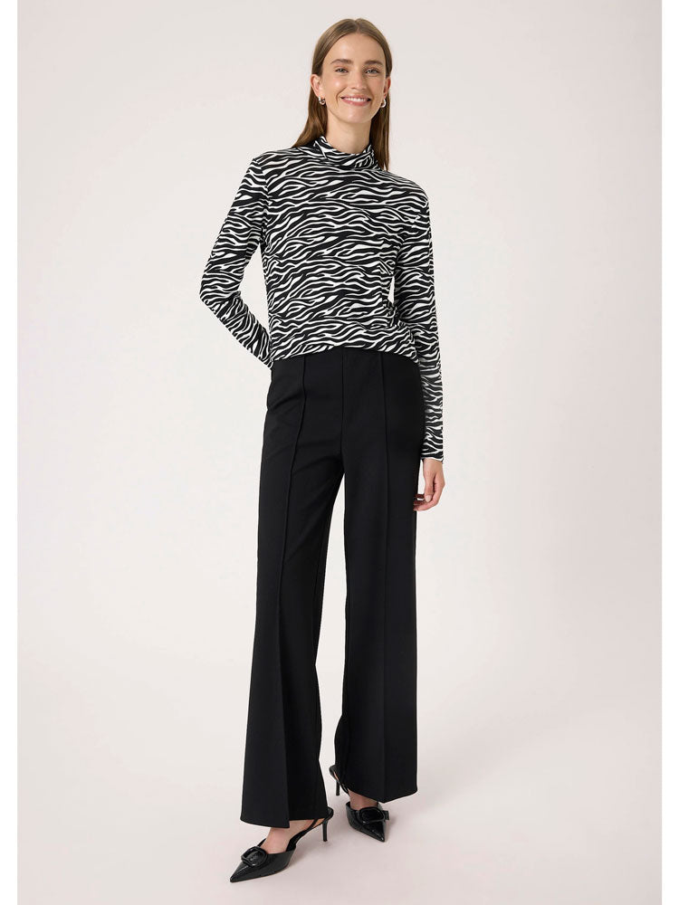 Soaked in Luxury SLHanadi Printed Roll Neck Black