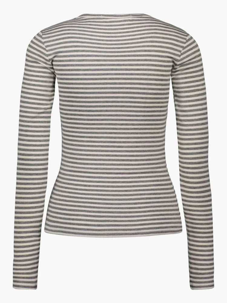 Sofie Schnoor Long Sleeve T-Shirt Grey Striped