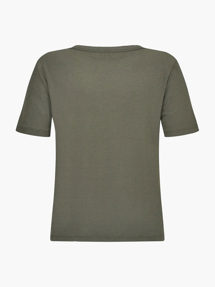 Sofie Schnoor Ribbed T-Shirt Army Green