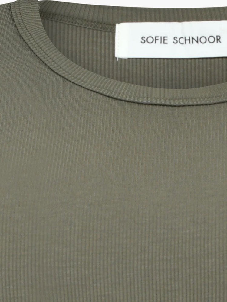 Sofie Schnoor Ribbed T-Shirt Army Green
