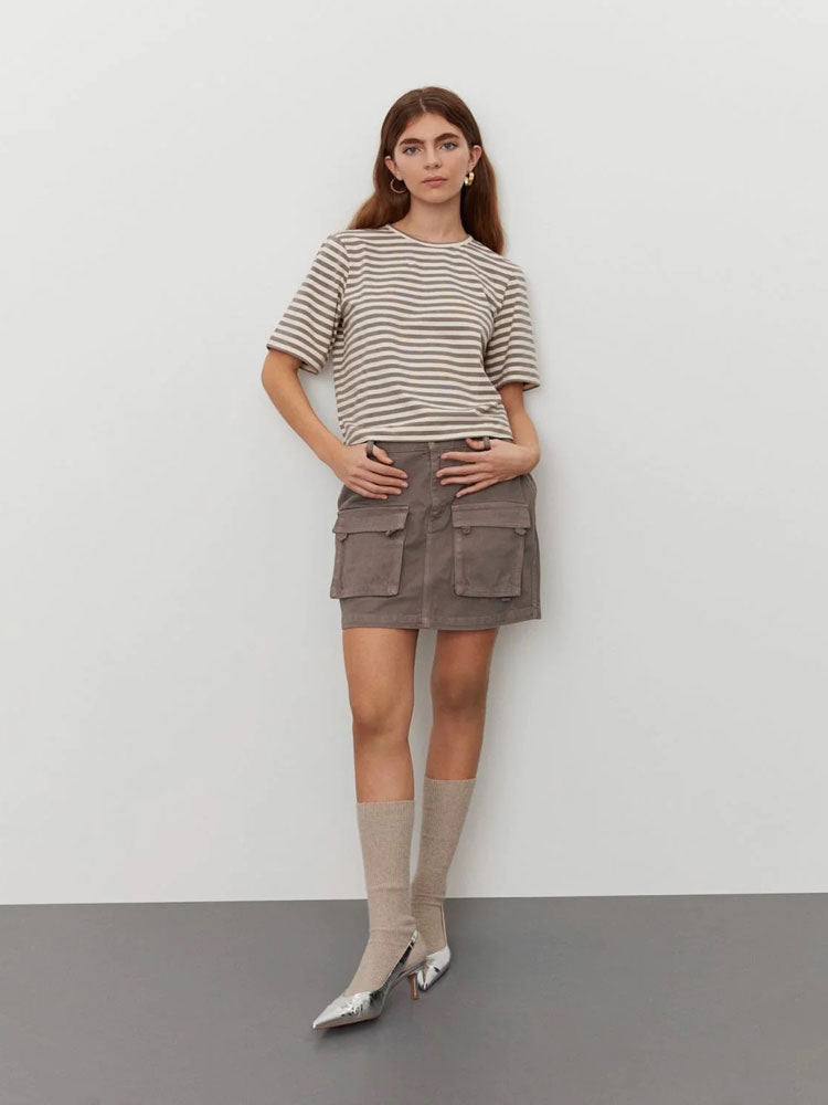 Sofie Schnoor T-Shirt Brown Striped