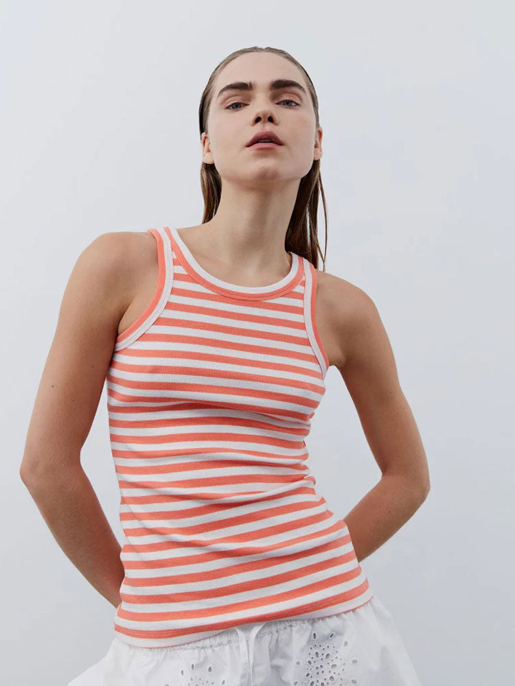 Sofie Schnoor Top Coral Striped