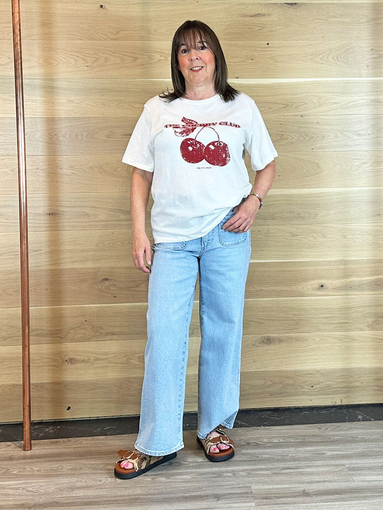 Sofie Schnoor Cherry T-Shirt White &amp; Red