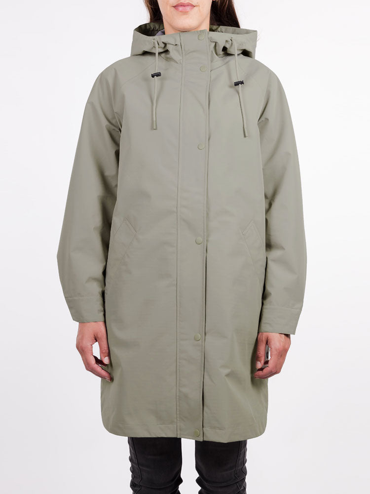 Rino &amp; Pelle Solo Hooded Rain Jacket Dusty Khaki