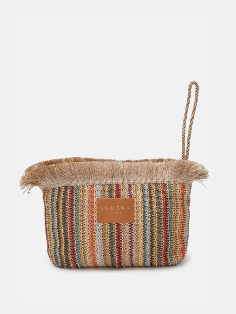 Sorena Samiopoula Straw Clutch Multi