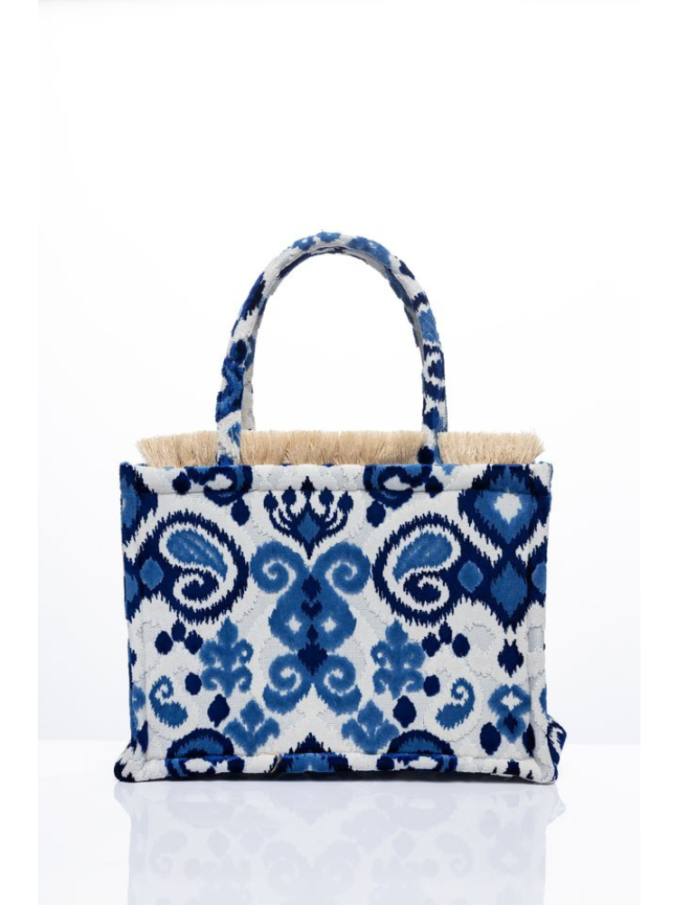Sorena Thalassa Large Tote Bag Blue Print