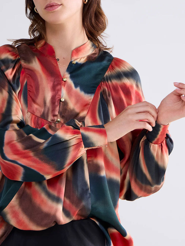 Summum Blurry Print Blouse Multi