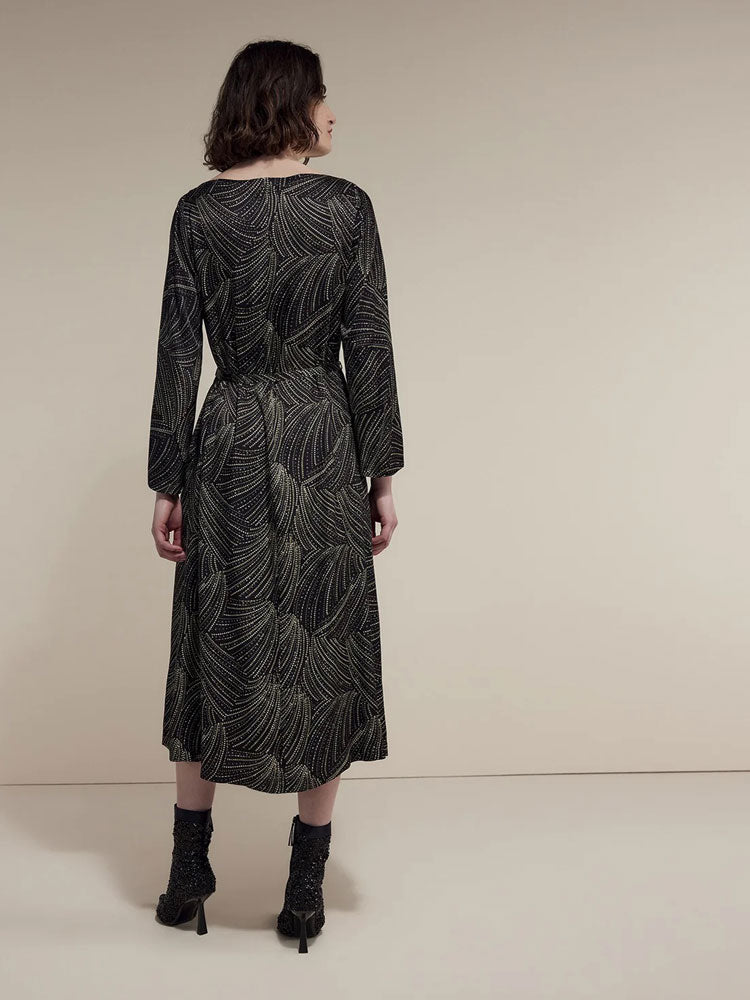 Summum Dress Sequin Print Black