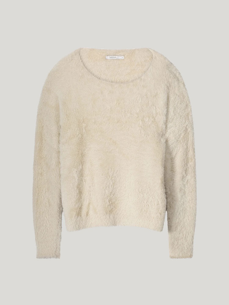 Summum Faux Fur Jumper Ivory