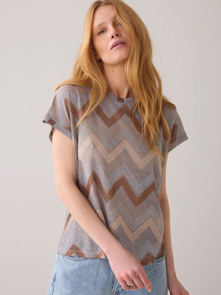 Summum Fluid Top with Zig Zag Multicolour