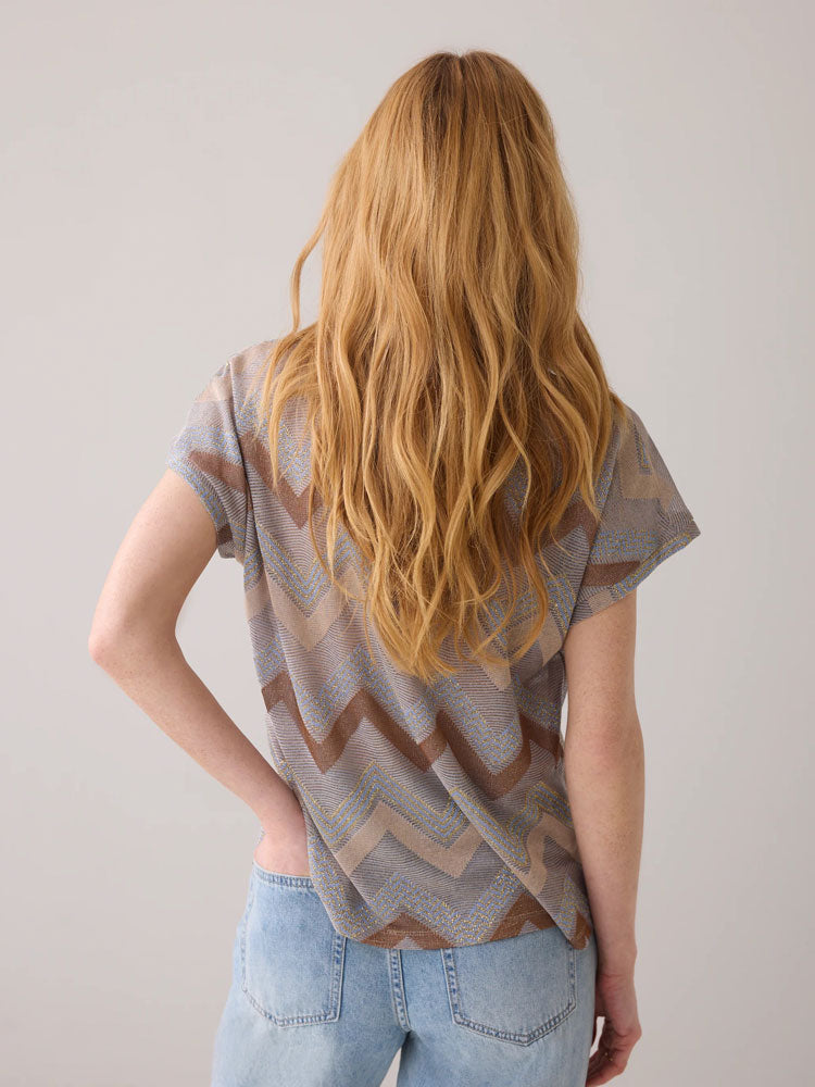 Summum Fluid Top with Zig Zag Multicolour