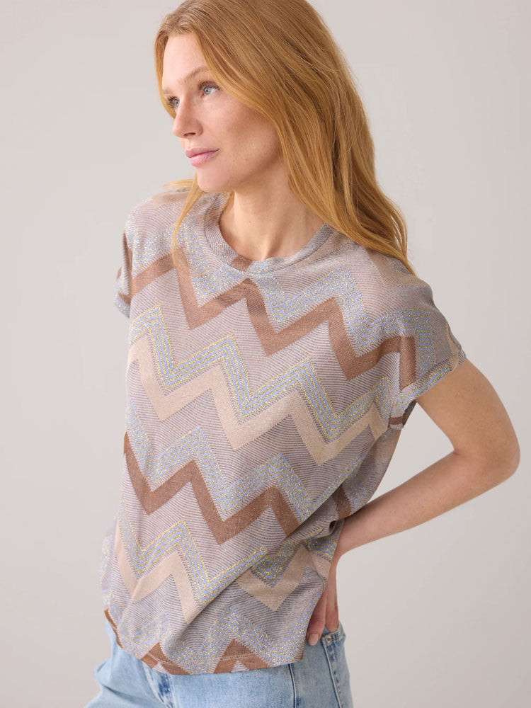 Summum Fluid Top with Zig Zag Multicolour