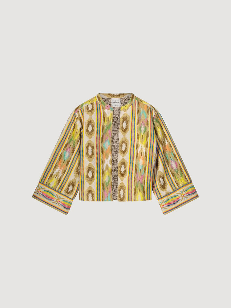 Summum Ikat Patterned Reversible Jacket Multicolour