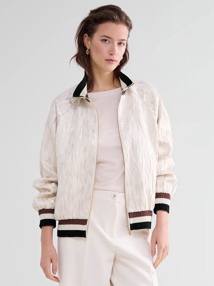 Summum Jacquard Jacket Ivory